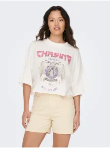 White Women's Oversize T-Shirt ONLY Lucy - Women #2286556