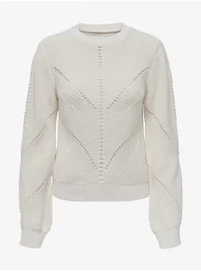 White Womens Patterned Sweater ONLY Ella - Women #2540779