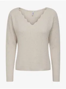 Women's cream sweater ONLY Gabriel - Women