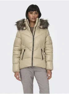 Beige women's quilted jacket ONLY Fever - Women #3040642