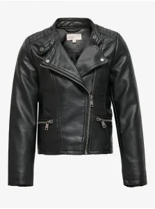 Black girly leatherette jacket ONLY Konfreya - Girls