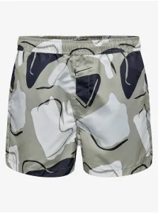 grey mens patterned swimwear ONLY & SONS Todd - Men #2265291