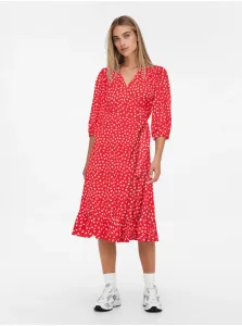 Red Women's Patterned Wrap Midishats ONLY Olivia - Women