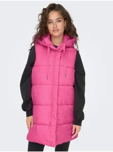 Pink ladies quilted vest ONLY Asta - Ladies