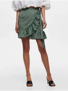 Green Polka dot short wrap skirt with ruffle ONLY Olivia - Women #745520