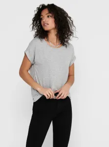 ONLY T-shirt da donna ONLMOSTER Regular Fit 15106662 Light Grey Melange XL