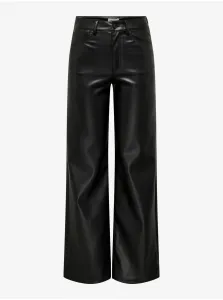 Black Women's Leatherette Trousers ONLY Madison - Women