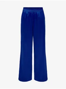 Dark blue ladies satin wide trousers ONLY Victoria - Women