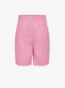 Pink Women's Shorts with Linen ONLY Caro - Women