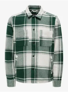 Green Men's Plaid Shirt Jacket ONLY & SONS Mace - Men #2828528