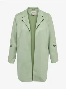 Light green lightweight coat for women in suede finish ONLY CARMAKOMA - Ladies #1491331
