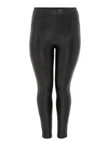 Women's black faux leather leggings ONLY CARMAKOMA Hanna - Women #536447