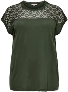 ONLY CARMAKOMA T-shirt da donna CARFLAKE Regular Fit 15197908 Forest Night XL/XXL