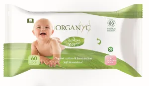Organyc Salviettine detergenti per bambini BIO cotone 60 pz
