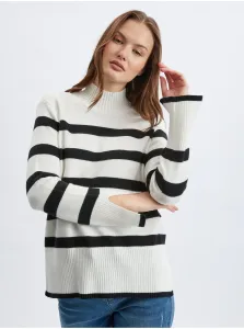Orsay Black & White Ladies Striped Sweater - Women #2069569