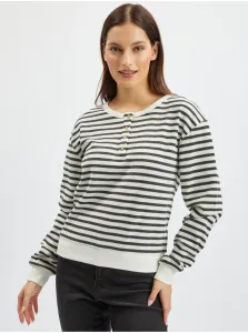 Orsay Black & White Ladies Striped Sweatshirt - Women #2031578