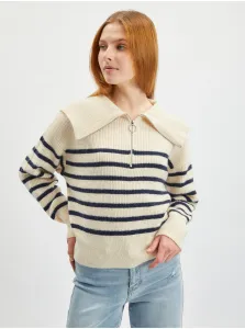 Orsay Cream Women Striped Sweater - Women