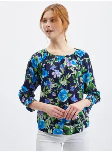 Orsay Dark Blue Ladies Floral Blouse - Women #2418578