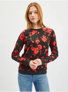 Orsay Red-Black Women Floral Sweatshirt - Women