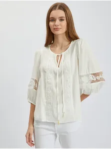 Orsay White Lady's Blouse with Lace - Women