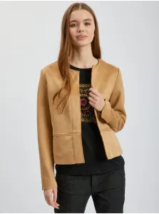 Orsay Light brown ladies suede jacket - Women