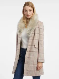 Orsay Women's beige coat with wool - Women #2835585
