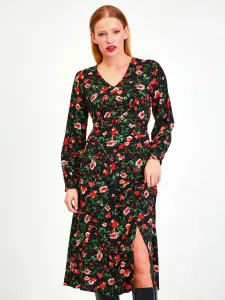 Orsay Red-Black Women Floral Dress - Women