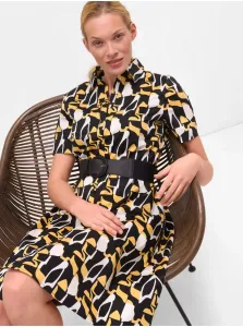 Yellow-black patterned shirt dress ORSAY - Women #2285408