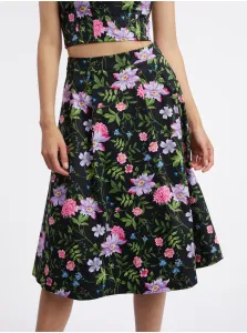 Orsay Black Ladies Flowered Skirt - Women #2425662