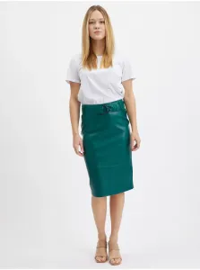 Orsay Green Women's Pencil Leatherette Skirt - Women #2255733