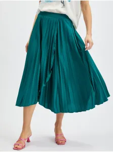 Orsay Petroleum Womens Pleated Midi Skirt - Women #2031949