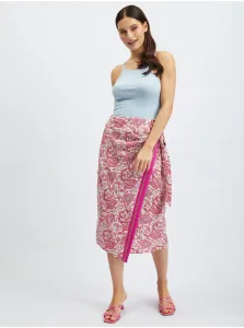 Orsay Pink Patterned Skirt - Women #2247974