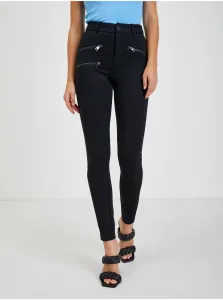 Black Women's Trousers with Decorative Zippers ORSAY - Ladies
