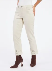 Orsay Beige Women's Cropped Straight Fit Jeans - Women's
