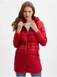 Orsay Red Ladies Quilted Coat - Women