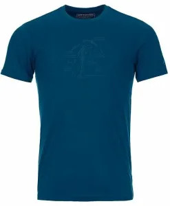 Ortovox 120 Tec Lafatscher Topo T-Shirt M Petrol Blue XL Maglietta