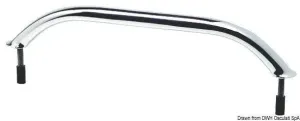 Osculati Oval pipe handrail Stainless Steel external screws 220 mm #1706626