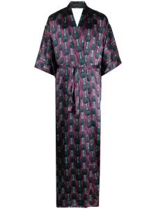 OZWALD BOATENG - Abito Kimono In Seta Stampata #1779490