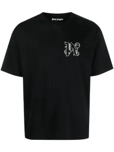 PALM ANGELS - T-shirt In Cotone Con Monogramma #2375737