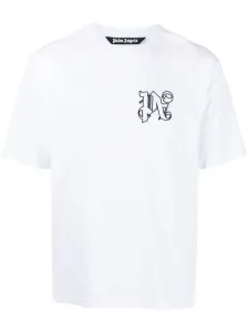 PALM ANGELS - T-shirt In Cotone Con Monogramma #2375772