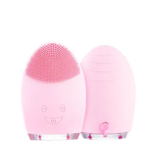 Palsar 7 Spazzola da massaggio elettrica rotonda per la pulizia del viso (Facial Cleansing Massage Brush Silicone Rechargeable Brush) Světle růžový