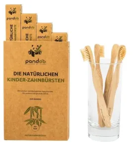 Pandoo Spazzolini da denti in bambù per bambini Medium Soft - confezione convenienza da 4 pz #502619