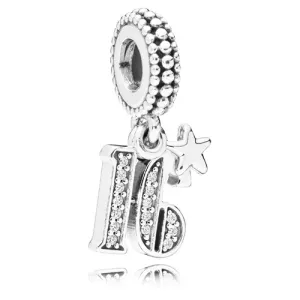 Pandora Charm pendente in argento per il 16° compleanno 797261CZ
