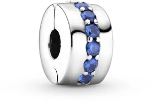 Pandora Clip in argento con cristalli blu Moments 791972C01