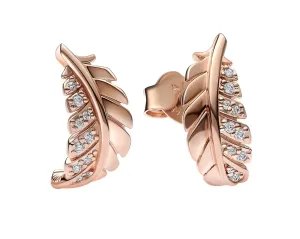 Pandora Eleganti orecchini placcati in oro Piume 282574C01