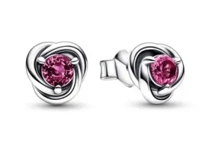 Pandora Orecchini eleganti in argento con zirconi rosa 292334C05