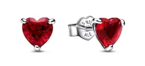 Pandora Orecchini scintillanti a cuore con cristalli rossi Studis Timeless 292549C01