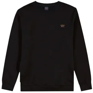 Paul & Shark Boy's Small Patch Logo Sweatshirt Black - GREY 8Y
