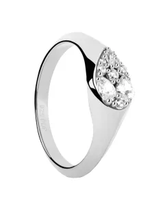 PDPAOLA Bellissimo anello in argento con zirconi Vanilla AN02-A51 52 mm