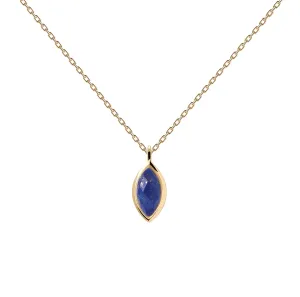 PDPAOLA Collana placcata oro Lapis Lazuli Nomad Vanilla CO01-680-U